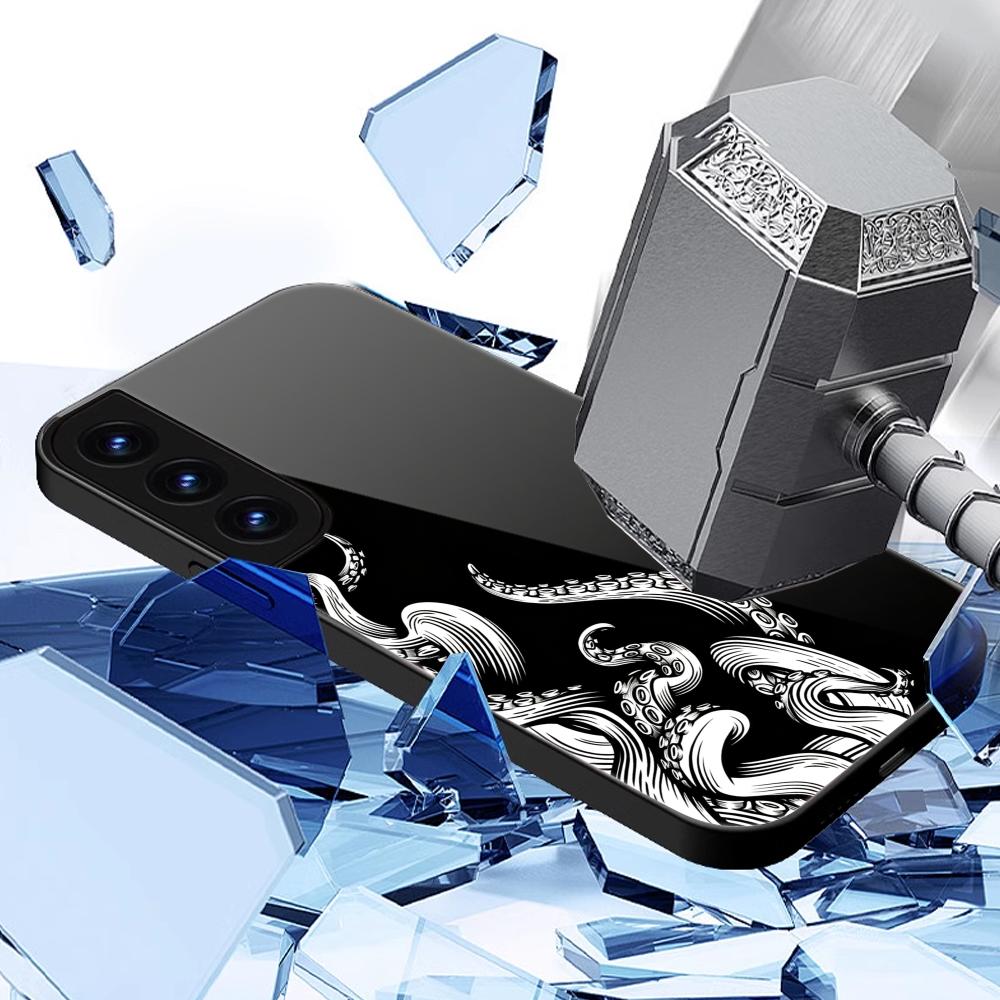 Octopus Antennas Phone Case for Samsung Galaxy S26 Ultra S25 FE S24 S23 S22 Plus S25 Edge S21 Note20 Tempered Glass Covers