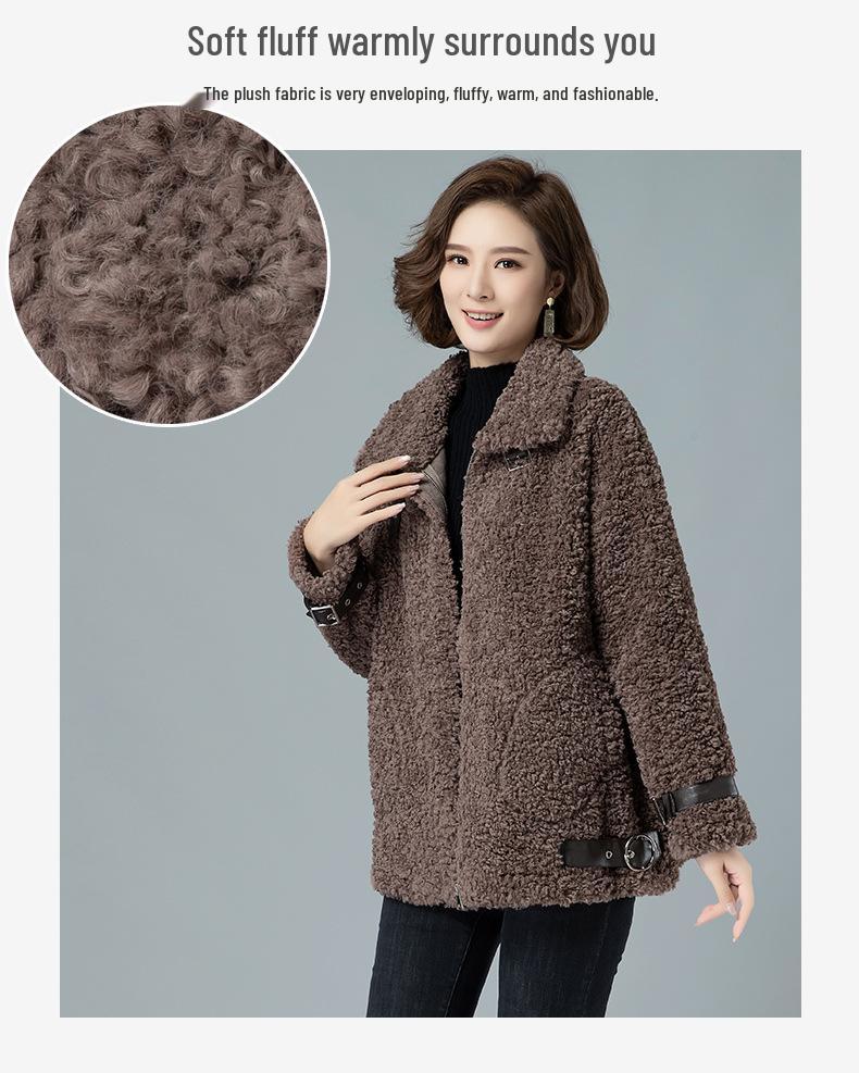 2024 Stylish Women's Shearling Coat - Versatile Lambswool Fleece Jacket for Autumn and Winter