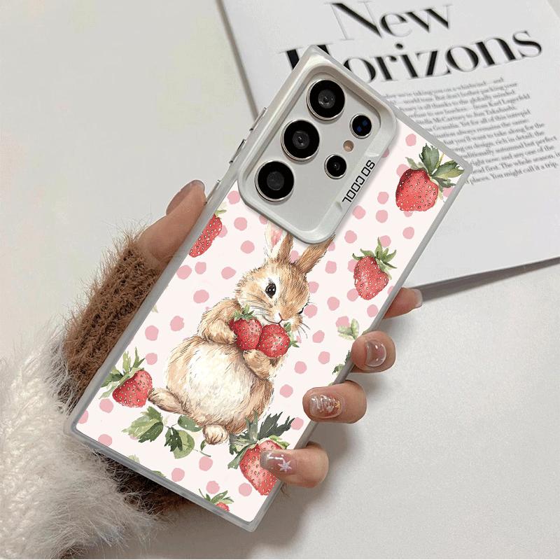 Cute Cartoon Bunny Rabbit Shockproof Phone Case for Samsung Galaxy S26 Edge S25 Ultra S24 FE S23 Plus S21 Cover Anti Fall Fundas