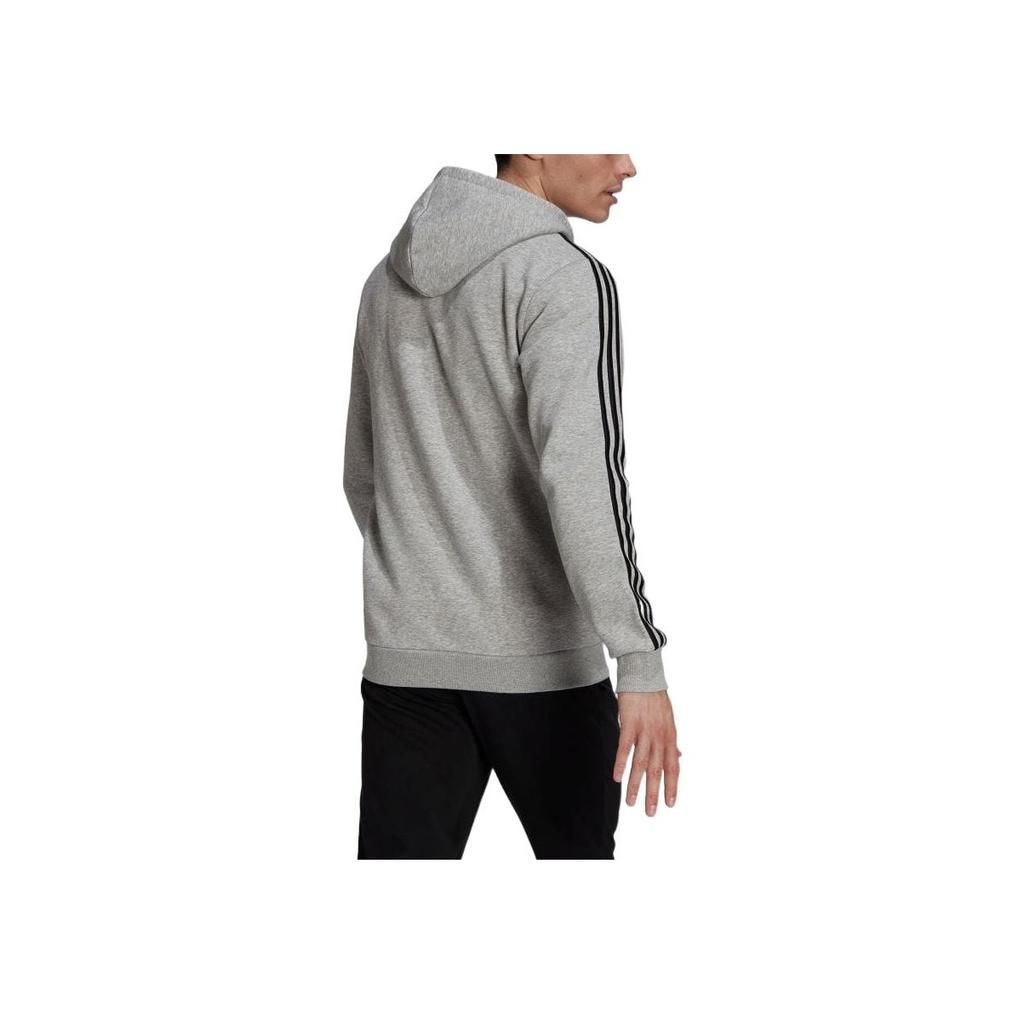 adidas Logo Kurtka z Kapturem Rozpinana Długi Rękaw Męska Kurtka Szara HB0041