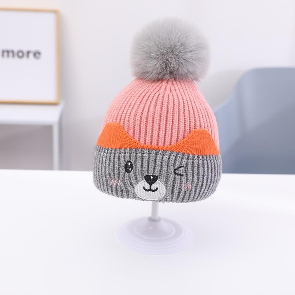 

Soft Children Beanies Wool Woolen Knitted Hats Baby Wear Kids Cap Baby розовый
