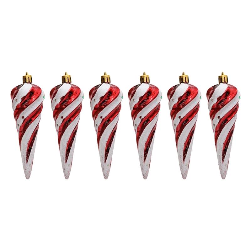 Holiday Candy Cane Tree Decoration Elegant Spirals Candy and Cane Christmas Tree Hanging Accessory for Holiday