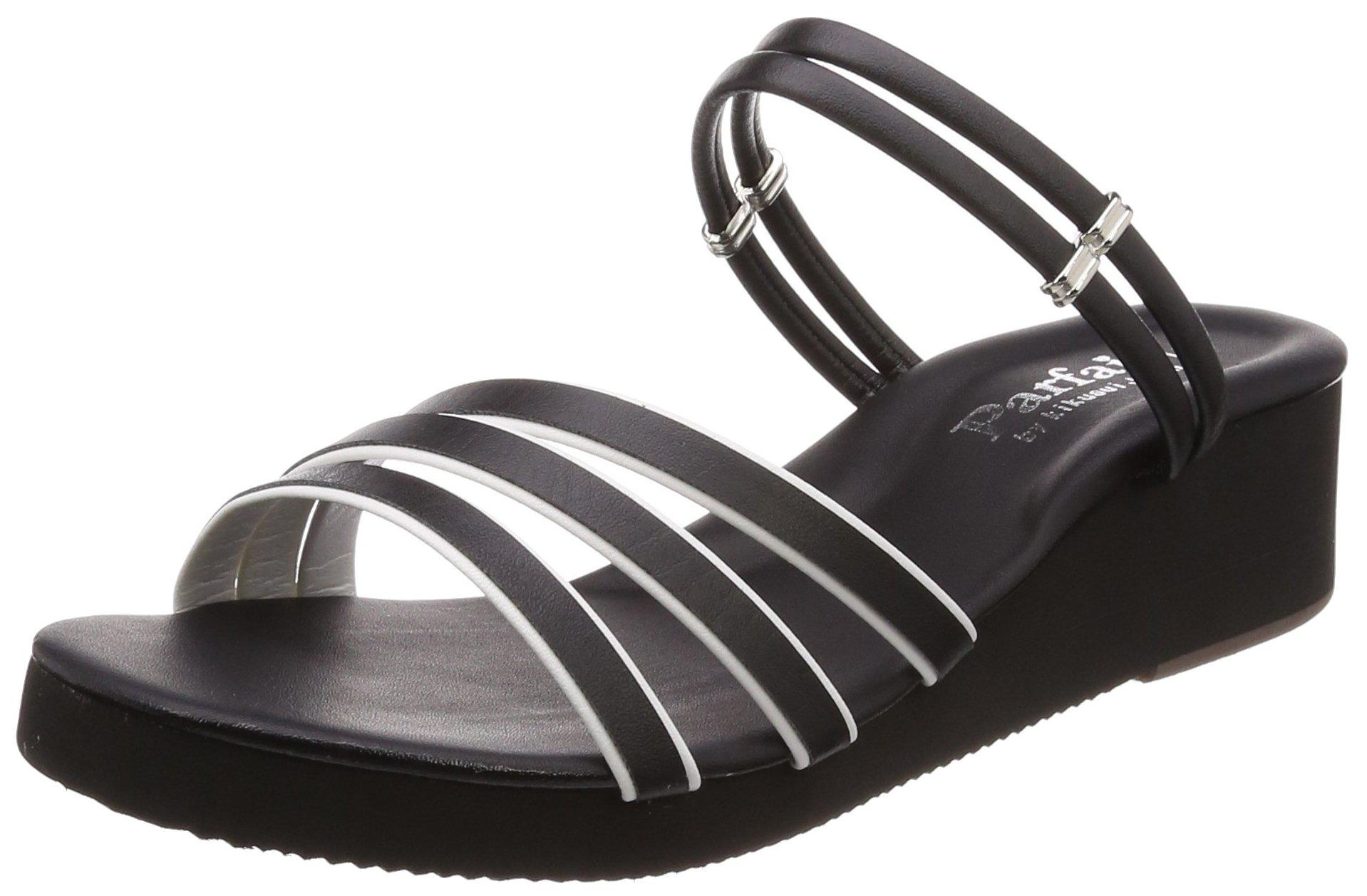 

Nurse Office Easy to Wedge 3E [Parfait] Sandals, Sandals, Wear, Heel, 17232, Black, 24.0~24.5 cm, чёрный