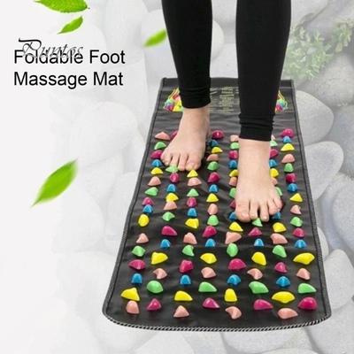 Masážna podložka na reflexnú masáž chodidiel Úľava od bolesti nôh Svalová relaxácia Deti Dospelí Protišmyková Skladacia Akupresúrna podložka Prenosný Nástroj na masáž chôdzou po kameňoch