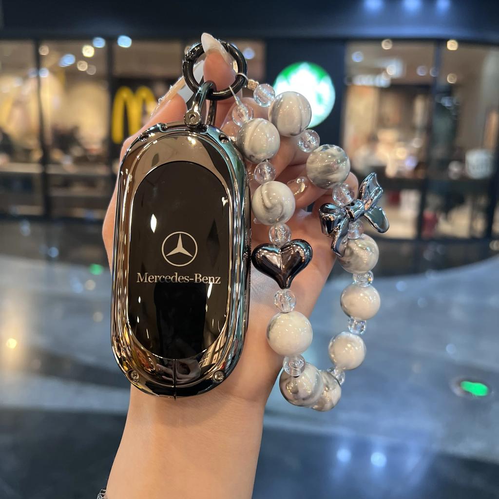 TXF4   Car Key Case Cover Shell Protector For Mercedes Benz 2021 C /S Class W223 W206 S350L S400L S450L S500L Accessories