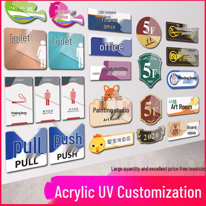 Custom Acrylic Door Sign: Personalized Department Plate with Acrylic Printing See Details