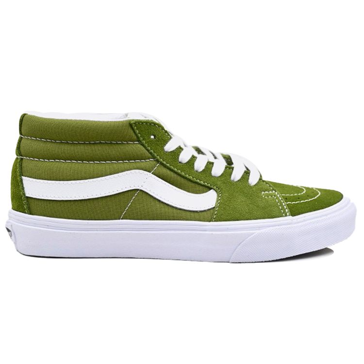 Vans Sk8 Canvas Fashion Trend Mid-Top Skate Shoes Unisex Sneakers Army-Green VN0A3WM3609