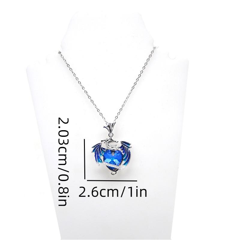 

Alloy-made Temu Cross-border Necklace O-chain Style With Blue And Purple Colors Popular Dragon Element Haojie