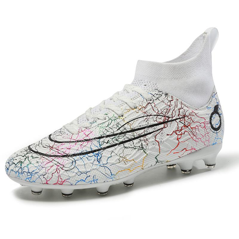 Children's Football Shoes High-top Youth Training Shoes Long Nails Broken Nails Artificial Turf Professional Game Shoes