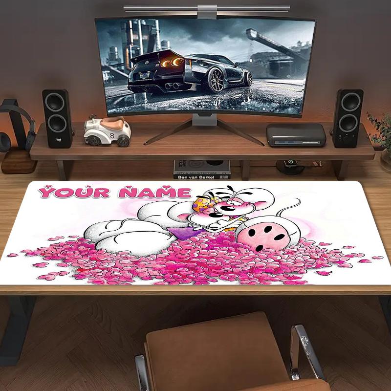 Tappetino per Mouse diddl con Nome Personalizzato Grande Cuscino per Tavolo da Gioco Antiscivolo Laptop Tablet Mousepad Grande Tappetino XXL Mini PC Playmat Con Bordo Bloccato_XIA