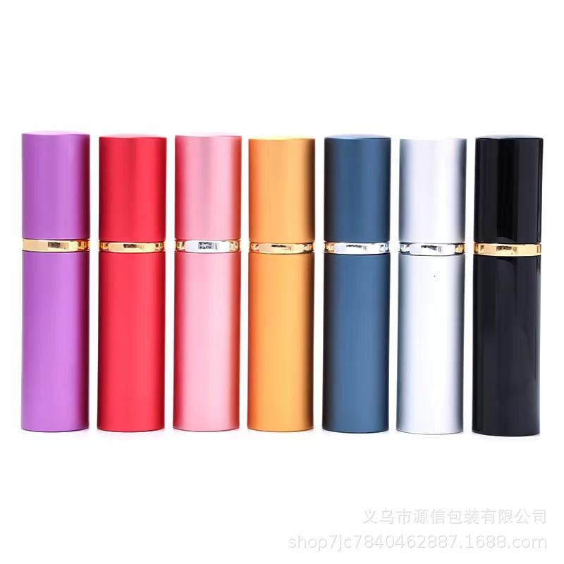 5ml Flat-top Cylindrical Perfume Spray Bottle with Aluminum Glass Liner