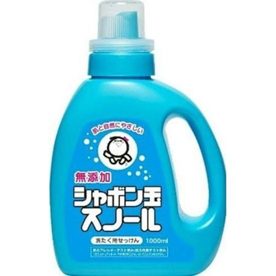 Shabondama Sekken Snore Main Body 1000mL Additive-Free Soap Laundry Liquid Recommended Japan Atopy Association No Fabric Softener Needed