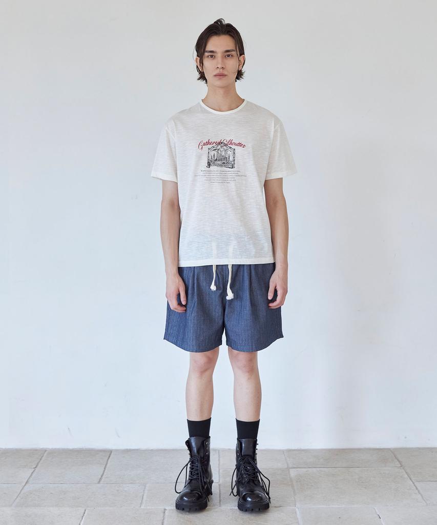 SENTAIR Silhouette Half T-Shirt _Ivory