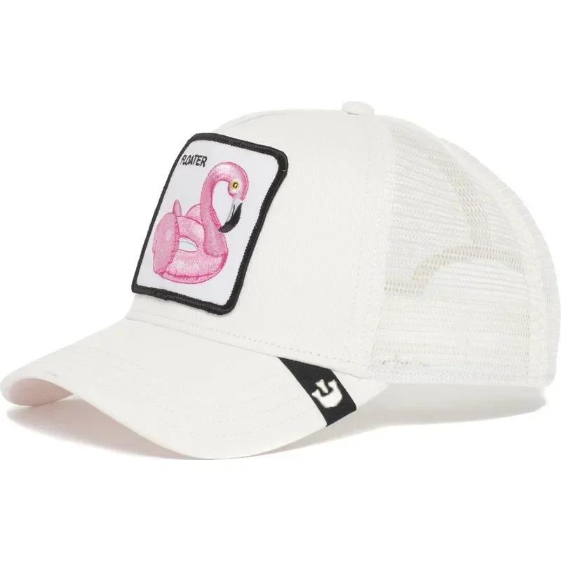 Șepci de baseball Bărbați, femei, șapcă snapback hip hop, cu animale de modă, broderie de vară, șapci de camioner din plasă respirabilă, îmbrăcăminte de stradă, os