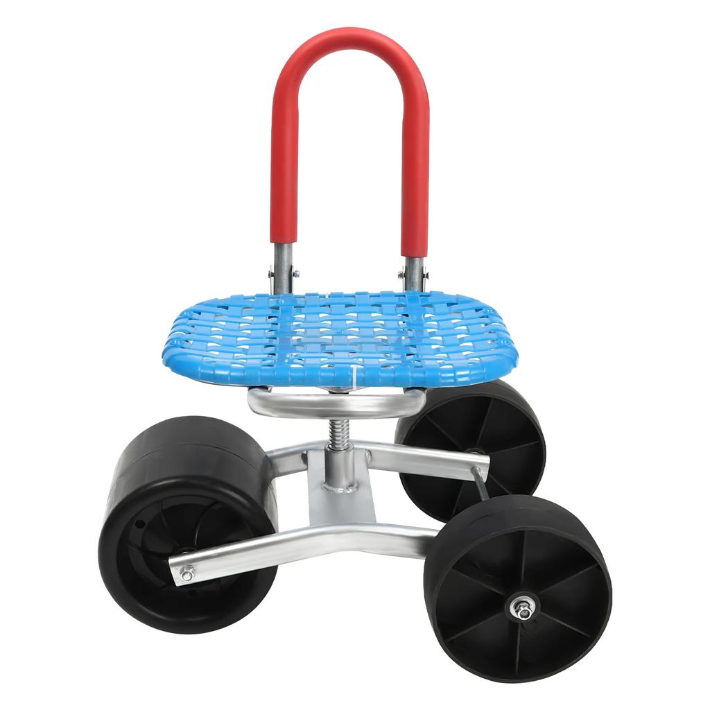 Garden Cart Rolling Stool Work Seat Cart,Gardening Helper with 3 Wheels, 360° Rotation Stable Workseat Sturdy Cart 150kg