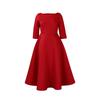 D346 Women's 2023 Summer Solid Color Evening Dress - Elegant Big Swing Skirt