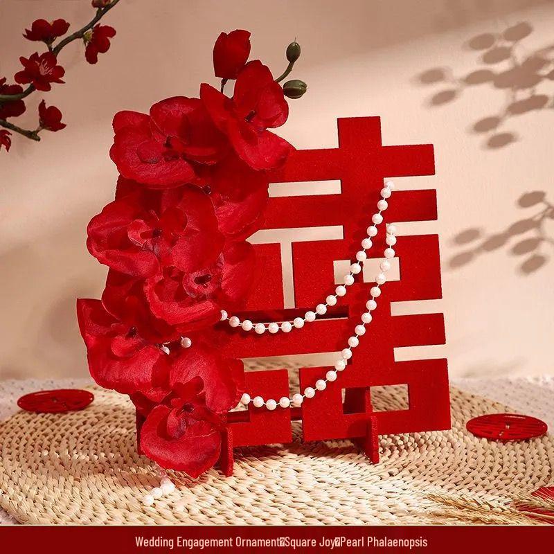 Three-Dimensional Double Happiness Wedding Ornaments & Room Decorations
