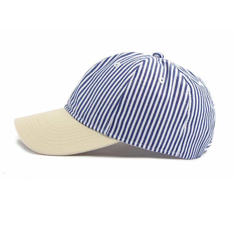 Striped Men Baseball Cap Women Sunscreen Sun Hat