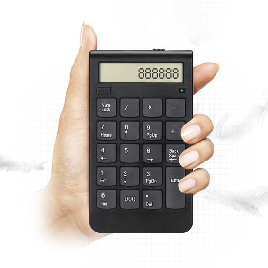 Tastierino Numerico Wireless 2-in-1 - Calcolatrice, 29 Tasti, 2.4G, Solare - Foto 9