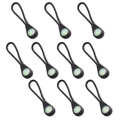 Puxador de Zíper TPU+Poliéster 10PCS Puxador de Zíper de Mochila Brilha no Escuro