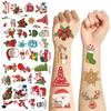 10pcs Christmas Tattoo Stickers Treat Kids Gifts Santa Elk Snowman Xmas Christmas Party Favor Waterproof Tattoos Stickers Gifts