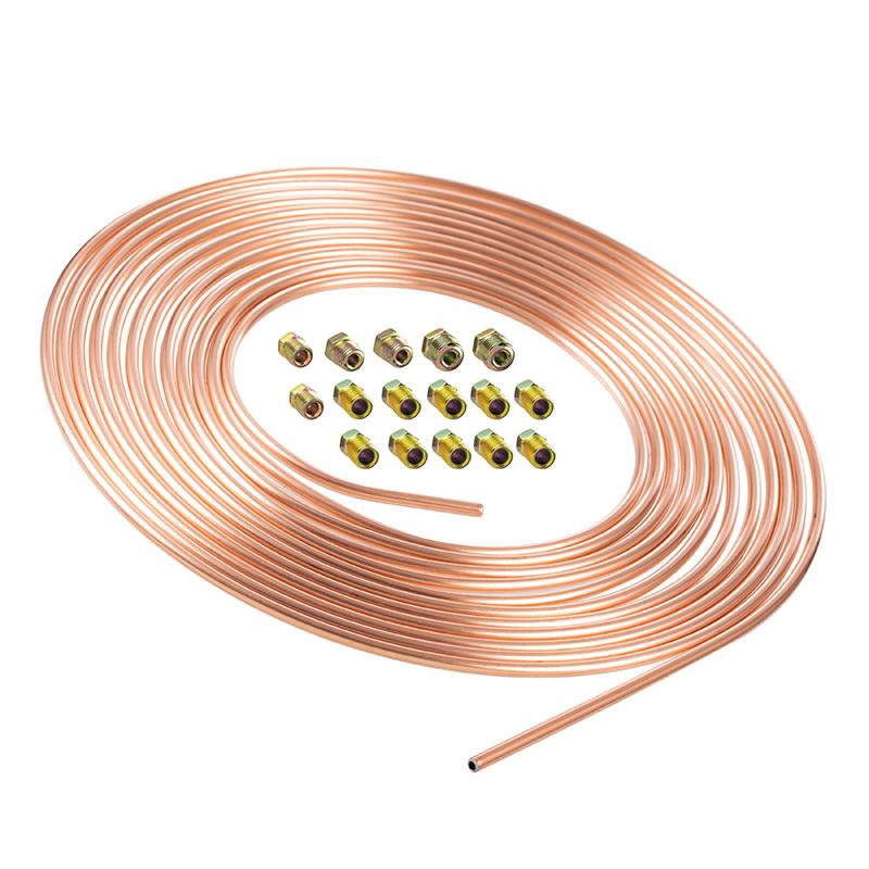 Mașină 25 Ft Tubulatură Bobină Linie Frână Cupru-Nichel și Kituri Accesorii Racorduri Țevi 3/16 OD Furtunuri Racorduri Arc Piese Auto de Schimb