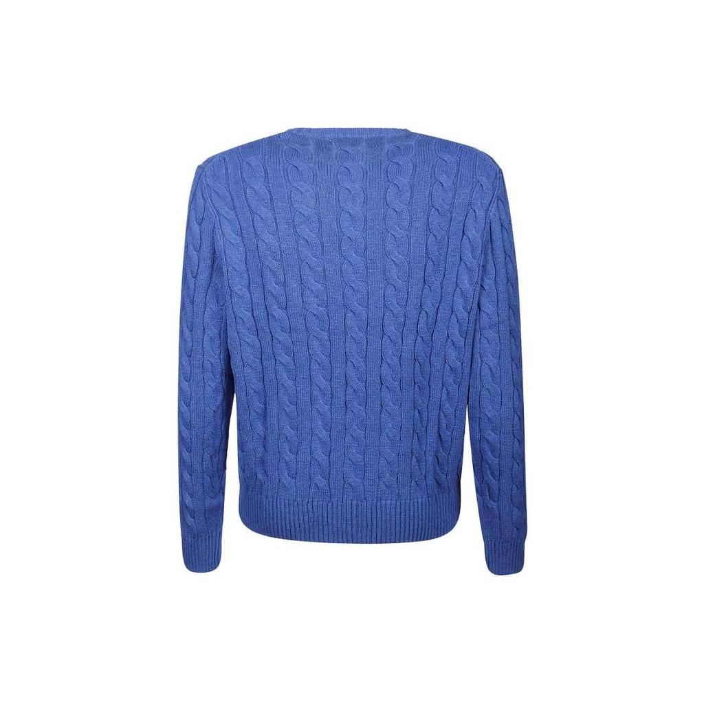 Polo Ralph Lauren Ss22 Crew Neck Cable Knit Sweater Men Sweater Blue 710775885-030