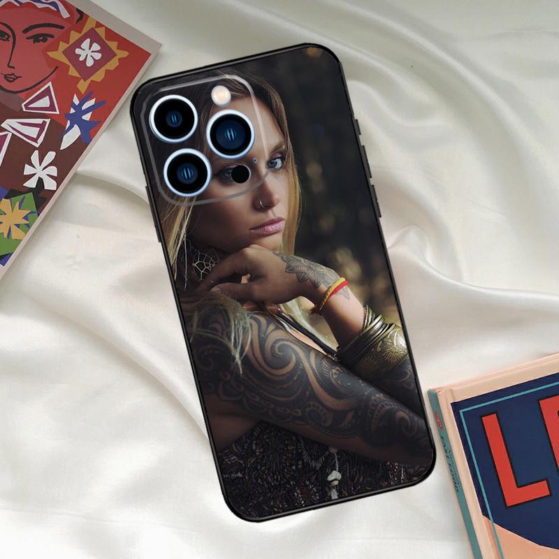 Sexy Tattoo Girl Phone Case For iPhone 16 15 14 13 12 11 17 Pro Max 15 16 Plus 12 Mini 16e 17 Air Funda Cover