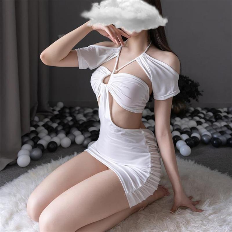 Leaky P Erotic Underwear Sexy Nightclub Hip Wrap Passion Hollow Perspective Women's Suit Uniform Seduction Clothes Pajamas