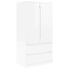 High Gloss White Wardrobe 79.5 X 49 X 156 Cm Particleboard