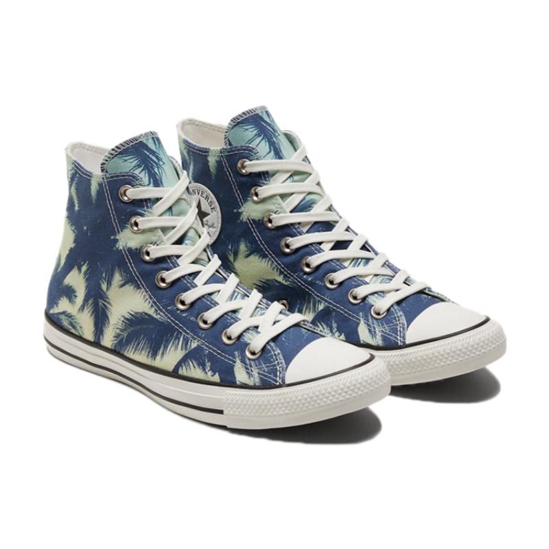 Converse Chuck Taylor All Star Comfortable & Versatile Print High-Top Espadrilles Unisex Blue