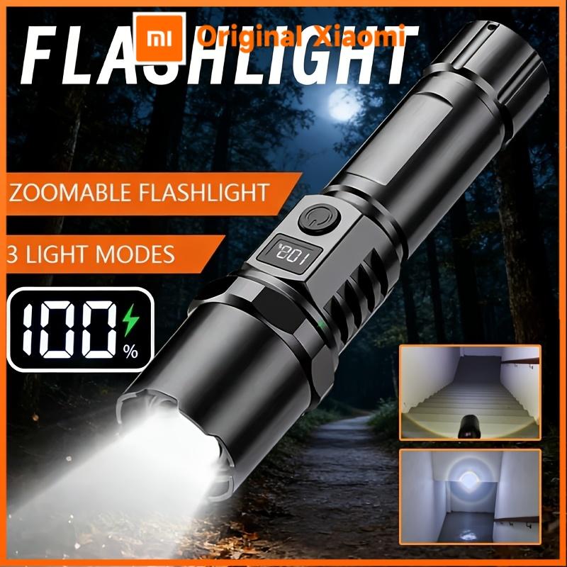 Xiaomi 10000LM High Power LED Flashlight Long-range USB C Rechargeable Flashlight Power Display Zoom Lantern For Outdoor Camping Torch