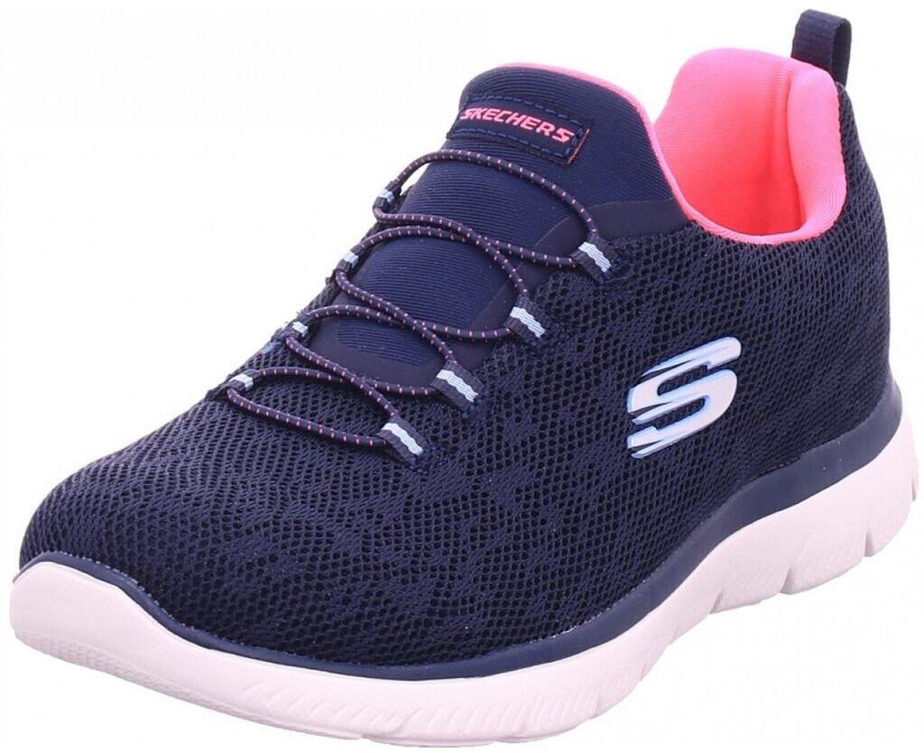 Skechers Leopard Spot navy/hot pink sneakers (149037-NVHP)