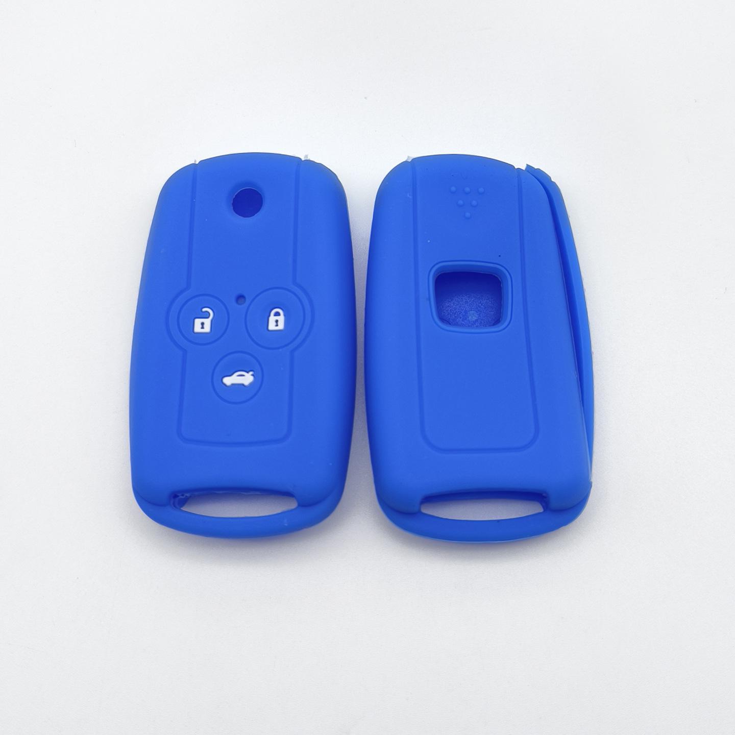 

Acura/Honda Civic Accord 3-Button Silicone Key Cover синий