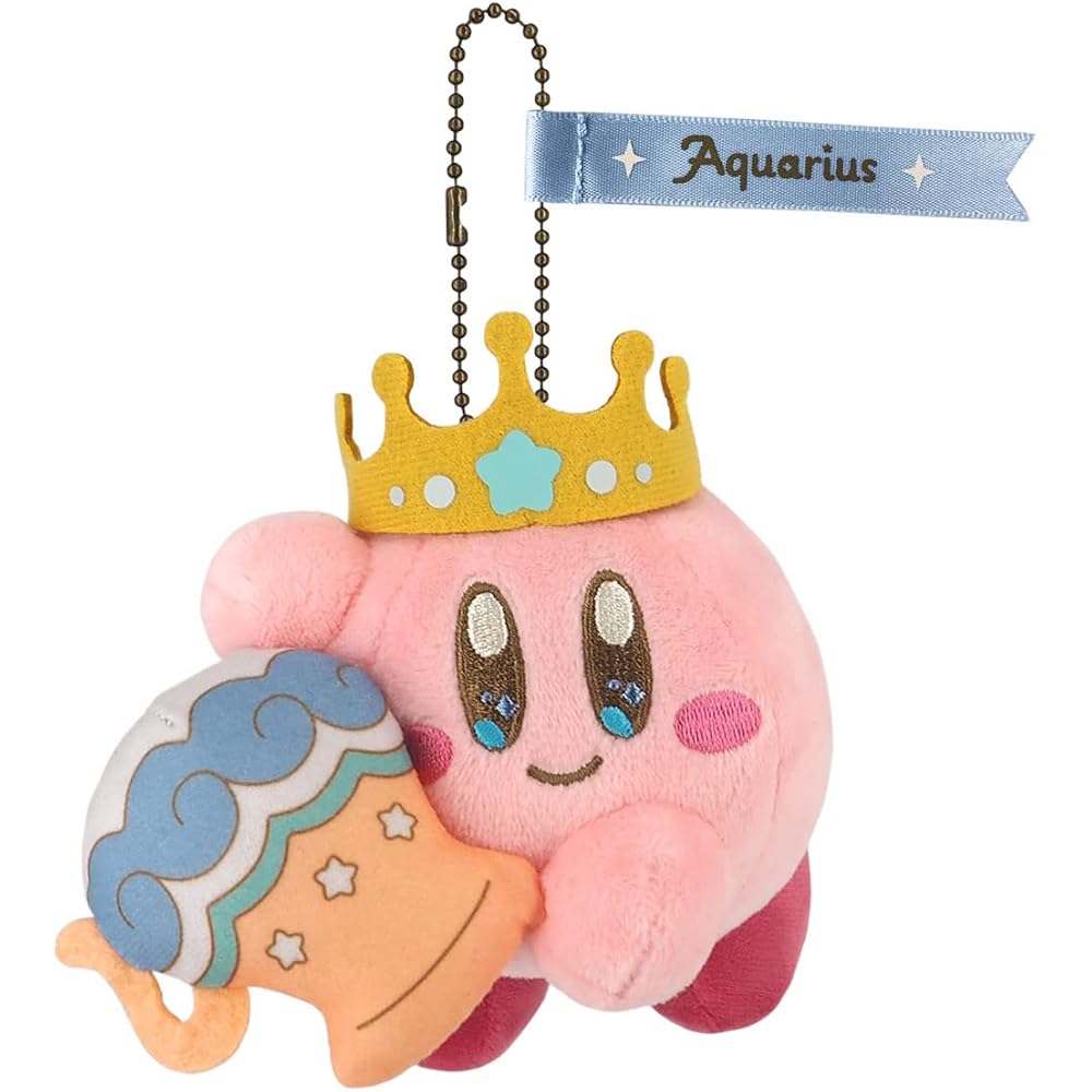 Sanei Boeki Kirby Horoscope Collection Aquarius Plush Mascot W11 x D10 x H10.5 cm