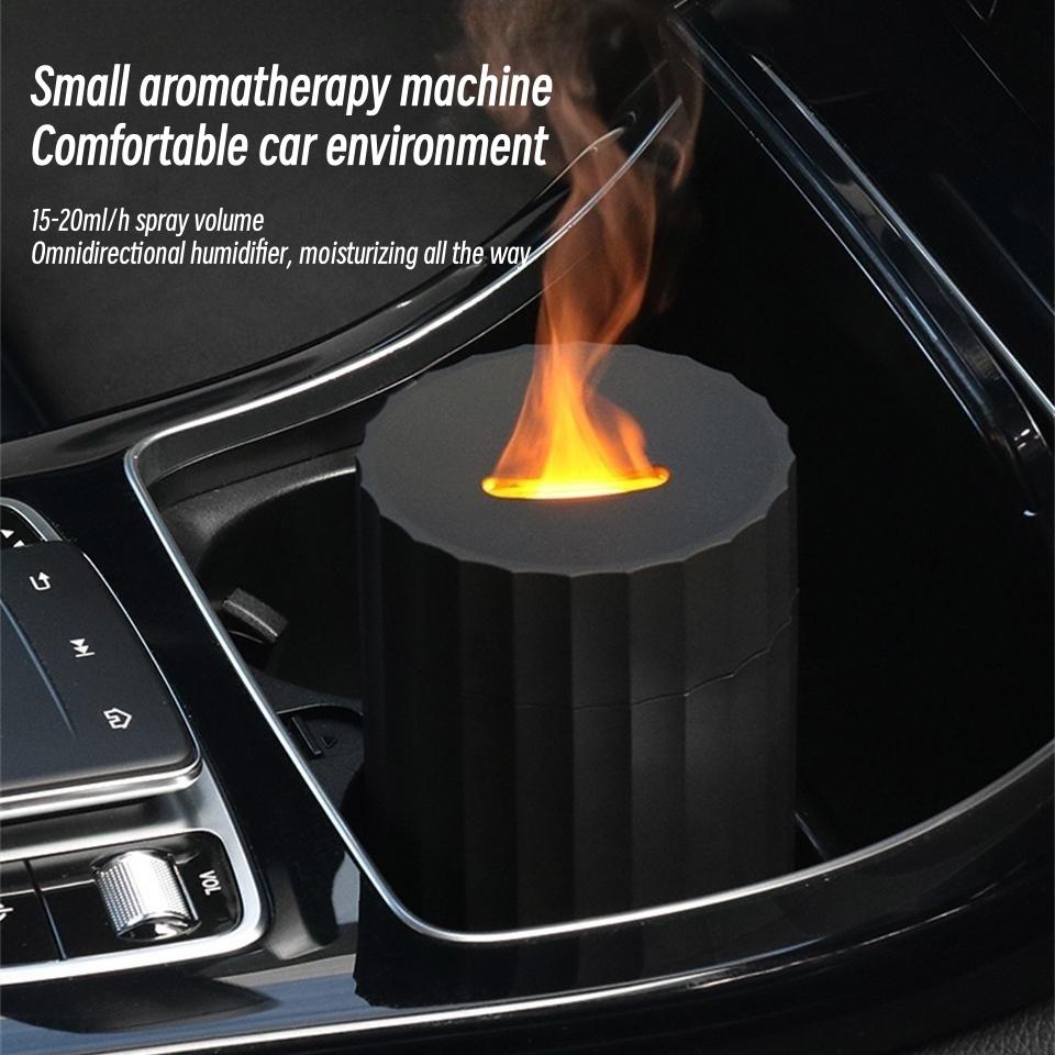 Flame Aromatherapy Air Humidifier Usb Car Air Freshener Mini Essential Oil Aroma Diffuser Ultrasonic Fragrance Mist Maker Fogger