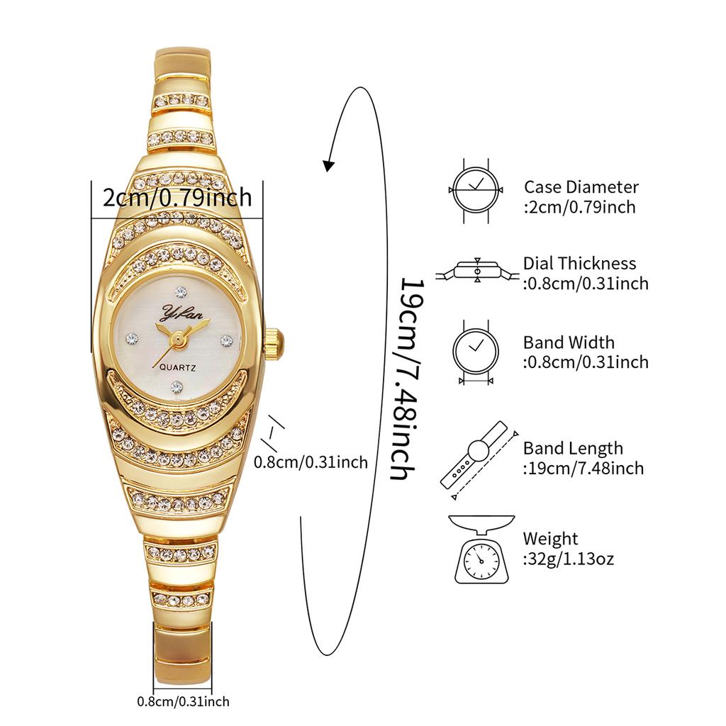 Elegant Women Watches Fashion Rhinestone Ladies Quartz Watch Bracelet Wristwatches Reloj Mujer