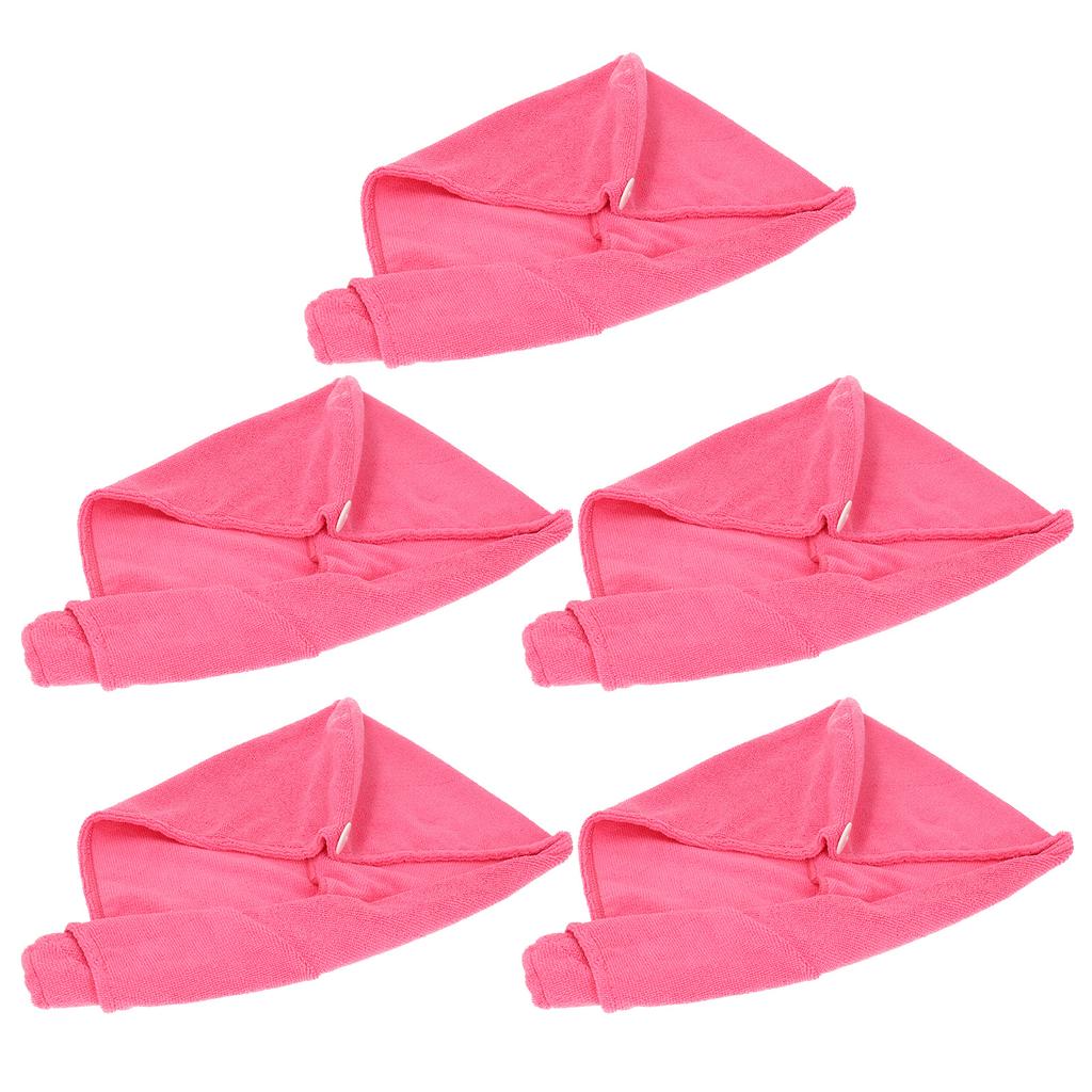 5PCS Quick Dry Microfiber Hair Hat Women Bathroom Strong Water Absorption Bath Towel Hair Dry
