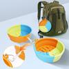 Dog Slow Feeding Bowl Set Silicone Pet Food Bowl Dog Outdoor Travel Water Bowl Foldable Food Feeder Bowl Dog Dish 2pcs