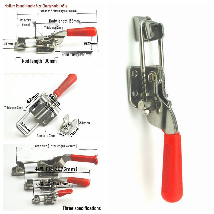 304 Stainless Steel Adjustable Toggle Latch Clamp