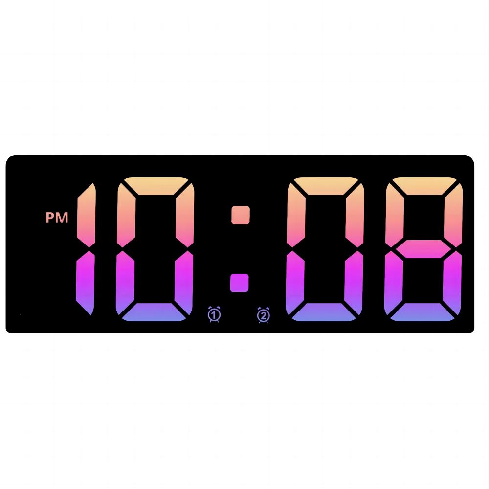 Digital Alarm Clock Upgraded Version LED Clock for Bedroom Electronic Desktop Clock with Temperature Display 5 Level Bright