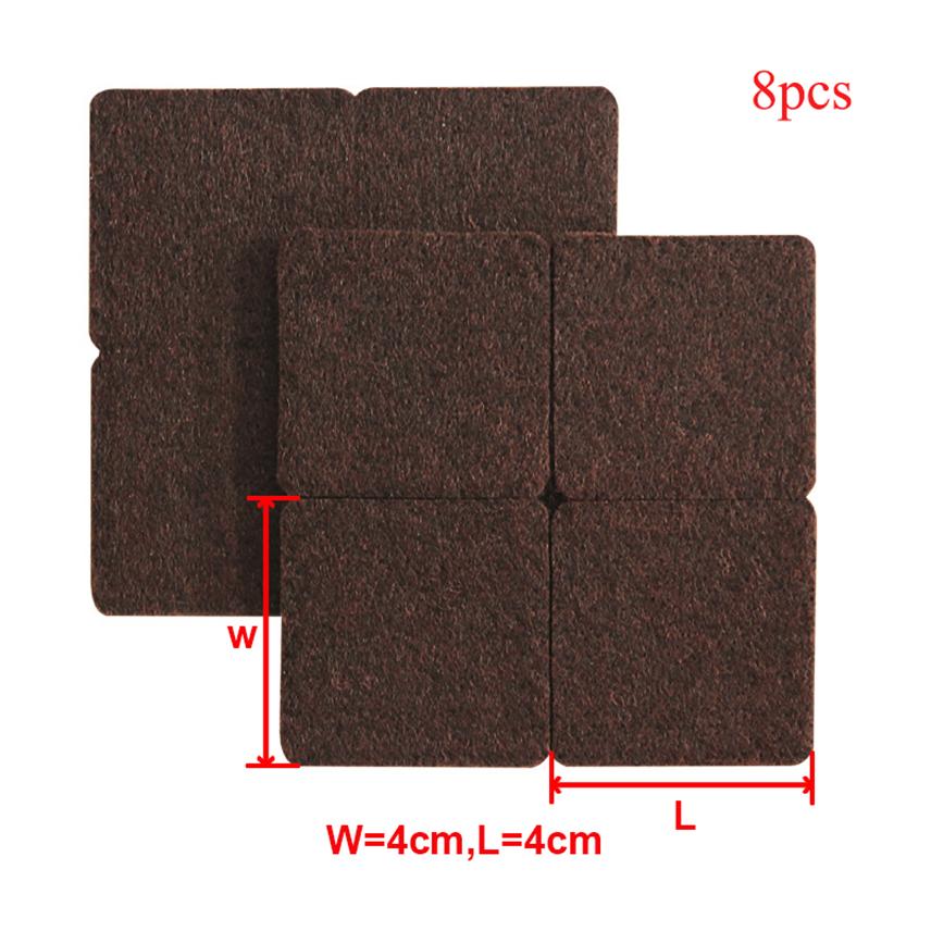 Self Adhesive Felt Chair Leg Protectors Chair Pad Furniture Feet Mute Chair Stoppers Anti-Slip Pad Round Table Foot Caps for Leg