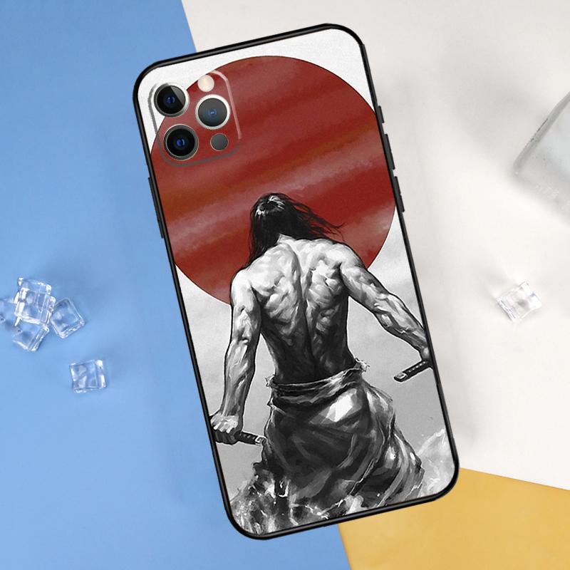 Japanese Samurai Ninja Phone Case For iPhone 15 Pro 16 Pro 11 13 14 Pro Max 12 Mini XR 16 15 Plus 16e Cover Shell
