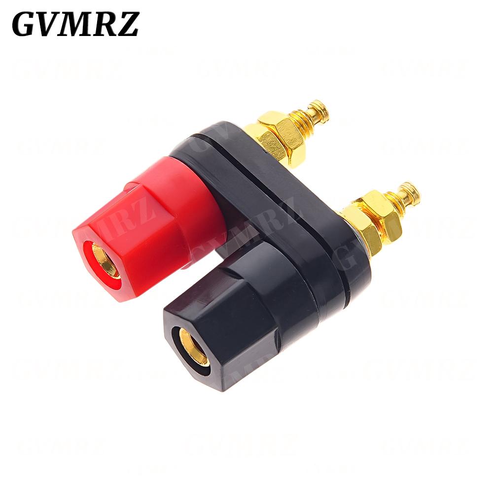1PCS Banana plugs Couple Terminals Red Black Connector Amplifier Terminal Binding Post Banana Speaker Plug Jack