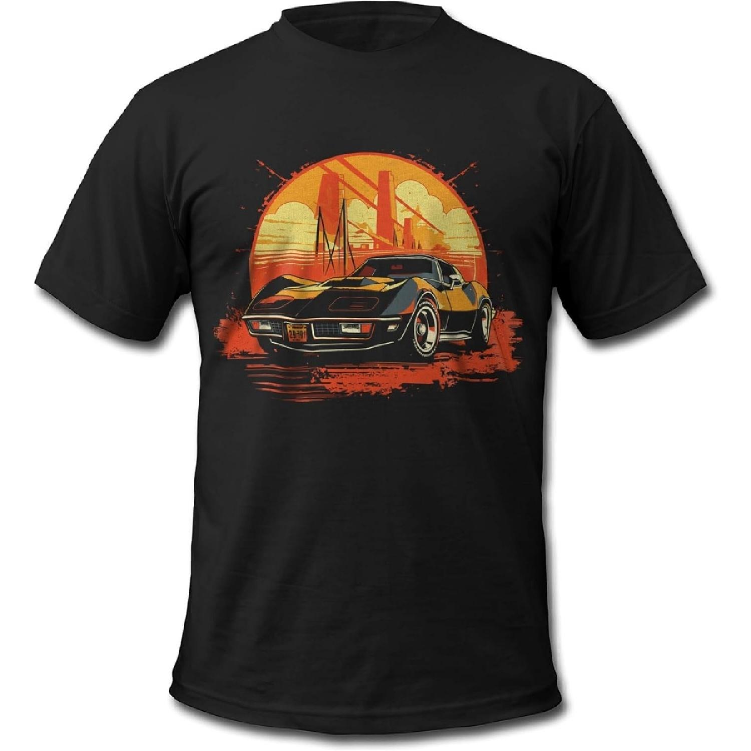 GTO Clothing Men s C3 Corvette Stingray 2 American Classic Car T-Shirt S