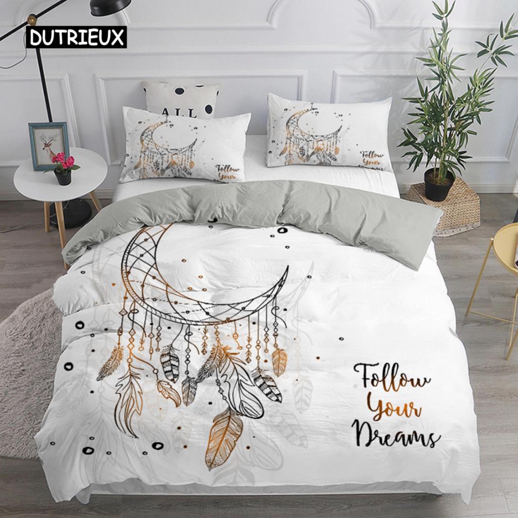 Traumfänger-Bettwäscheset, eleganter Bohemian-Bettbezug, Queensize-Bett 240 x 220, ethnischer Bettbezug, Einzel-, Doppel- und Kingsize-Bettbezug