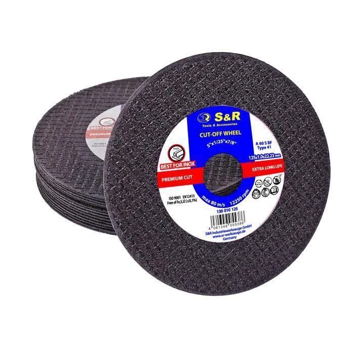 S&amp;r 15 disques 125 à tronçonner pour métal, fer, acier, acier inoxydable. disquex 125 x 1,0 mm