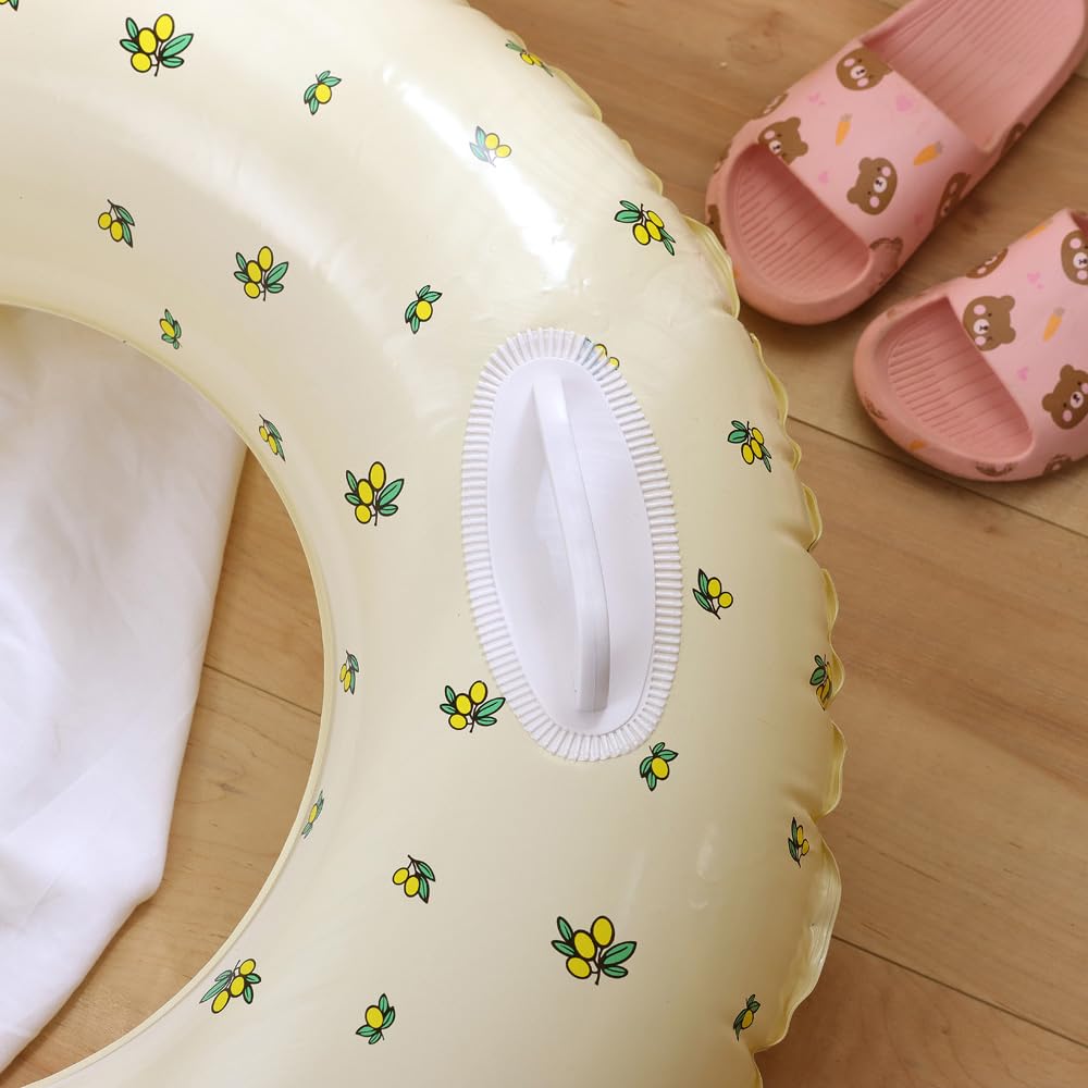 JunyueLiang Float Swimming Cute Lemon For Water Heat Protection Float, Float, Inflator, Foldable, Stylish, Adults, Children, Beach, Pool, Party,