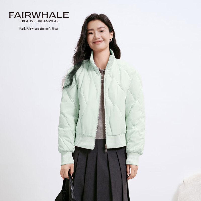 Marc Jack Women s 2025 Striped Stand-Up Collar Down Jacket L