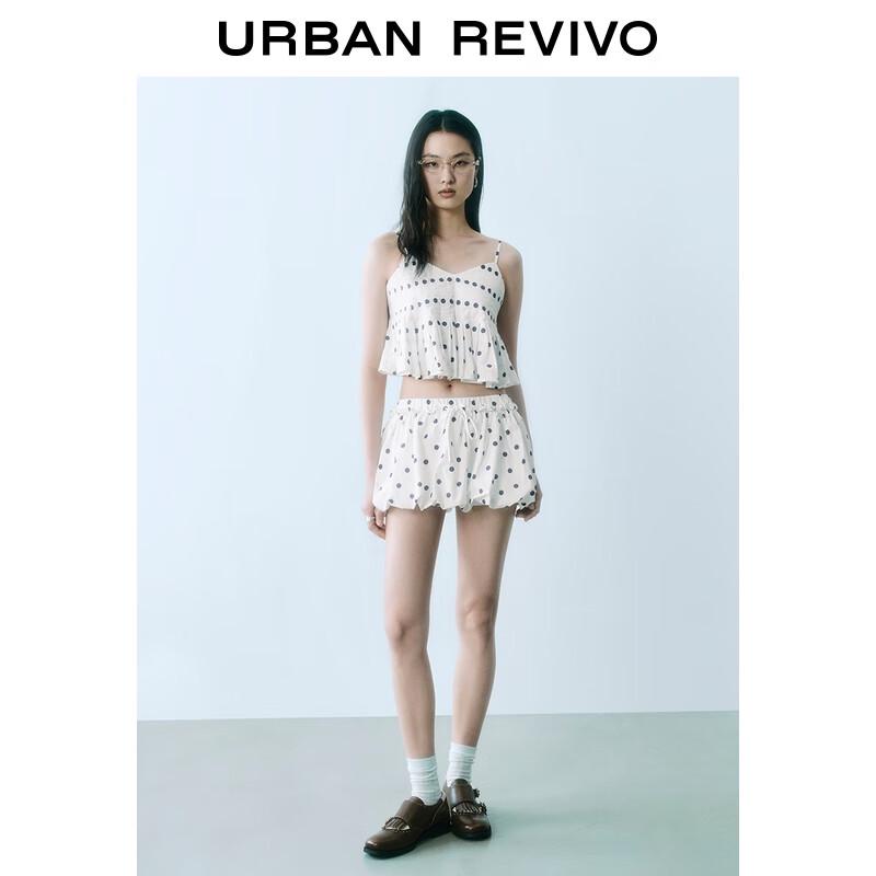 UR 2025 Autumn French Polka Dot Tulip Skirt M